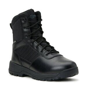 Men's Comfort Combat Tactical Boots Waterproof Slip Oil Resistant Zippered Black
